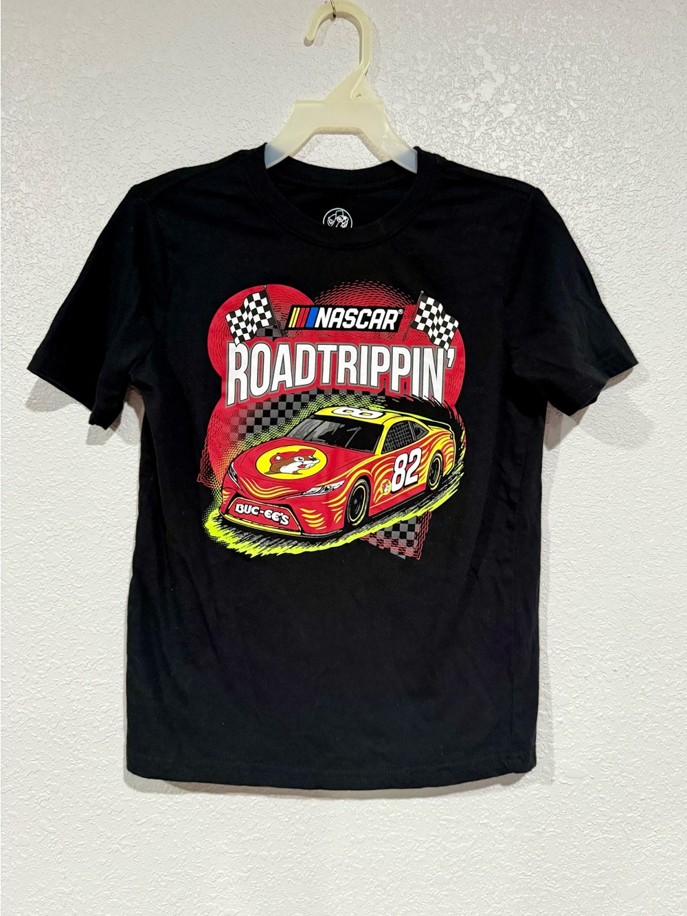 Buc-ees NASCAR Roadtrippin' Kids Black Graphic Tee. Like new, size M.